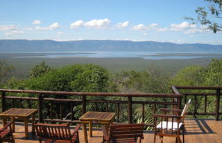 The big breathtaking view from the central lodge and chalets